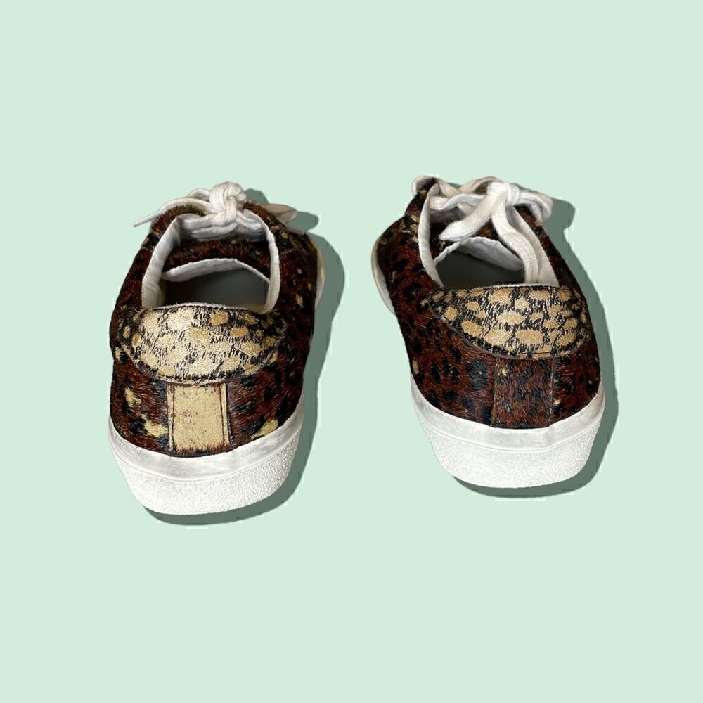 Madewell Low Top Sneakers in Painted Leopard Colorblock Calf Hair - Picture 12 of 14